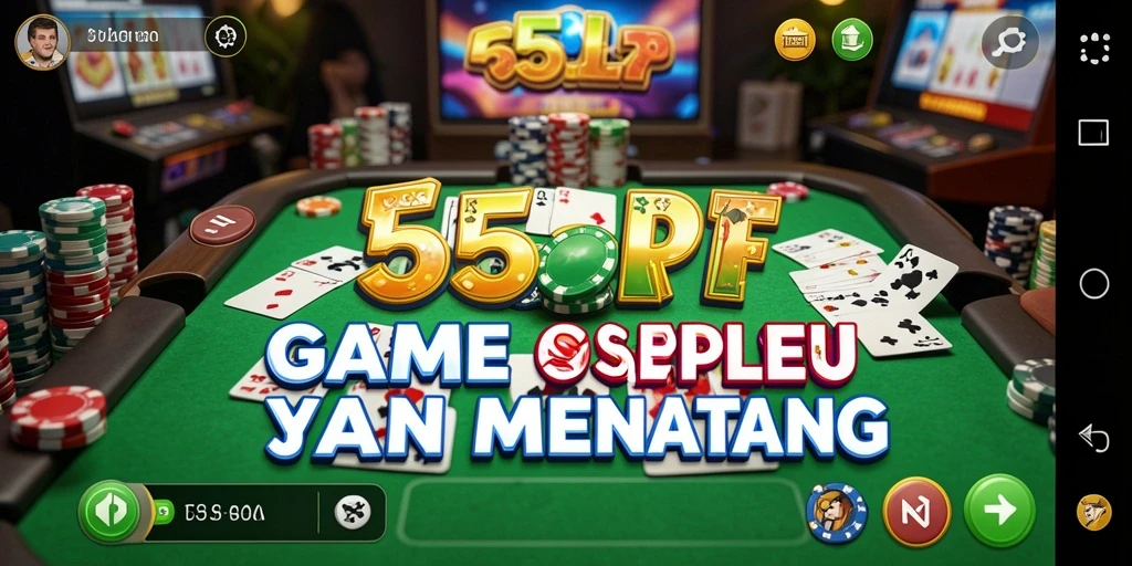 Screenshot utama 55RT menampilkan gameplay Gaple yang seru.