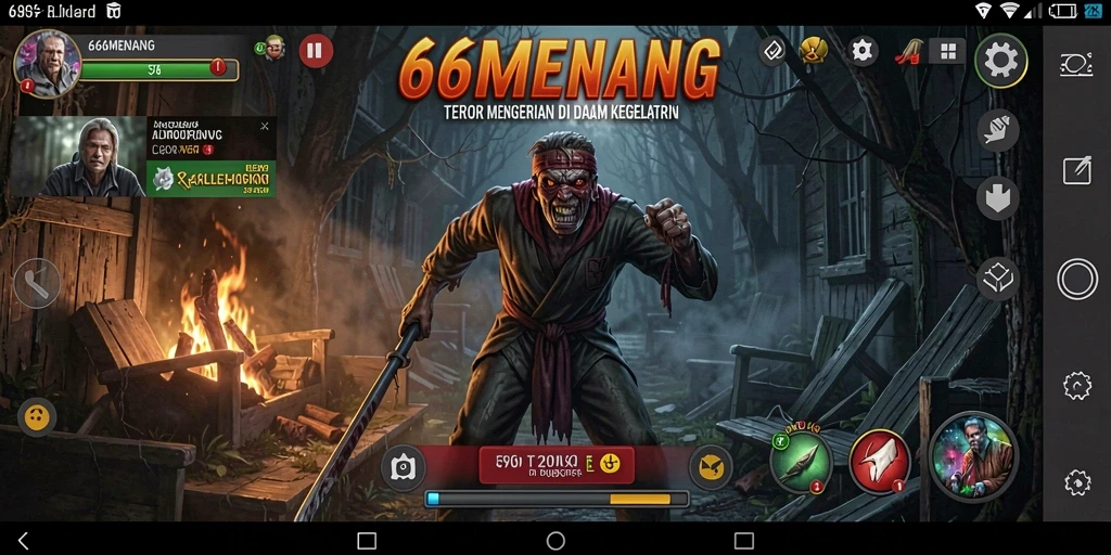 Screenshot gameplay 66MENANG dengan suasana Horror yang mencekam.
