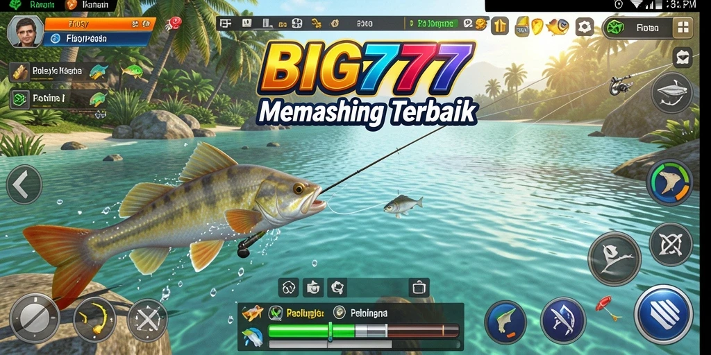 Tampilan gameplay memancing yang memukau dari BIG777