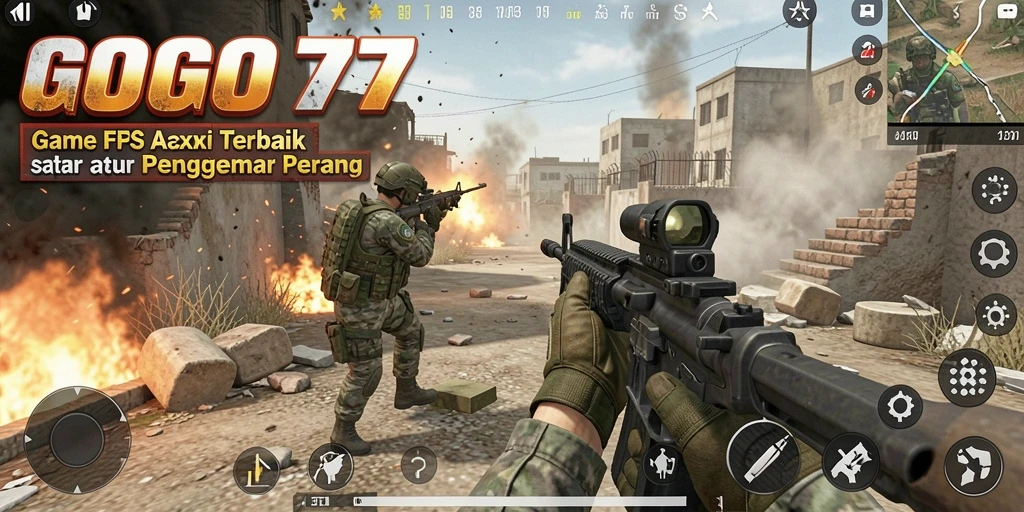 Tampilan aksi mendebarkan dalam gameplay GOGO77.
