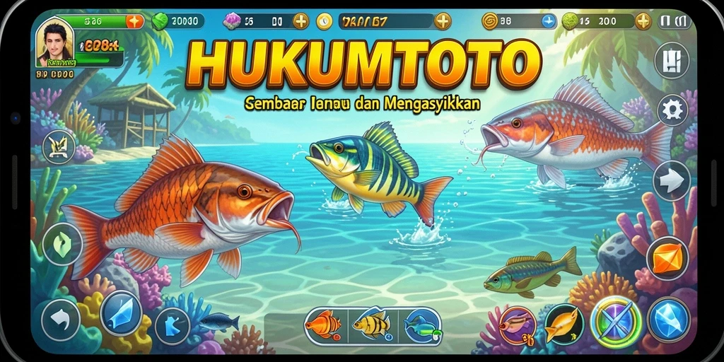 Tampilan menarik dari gameplay HUKUMTOTO dengan aksi tembak ikan yang seru.