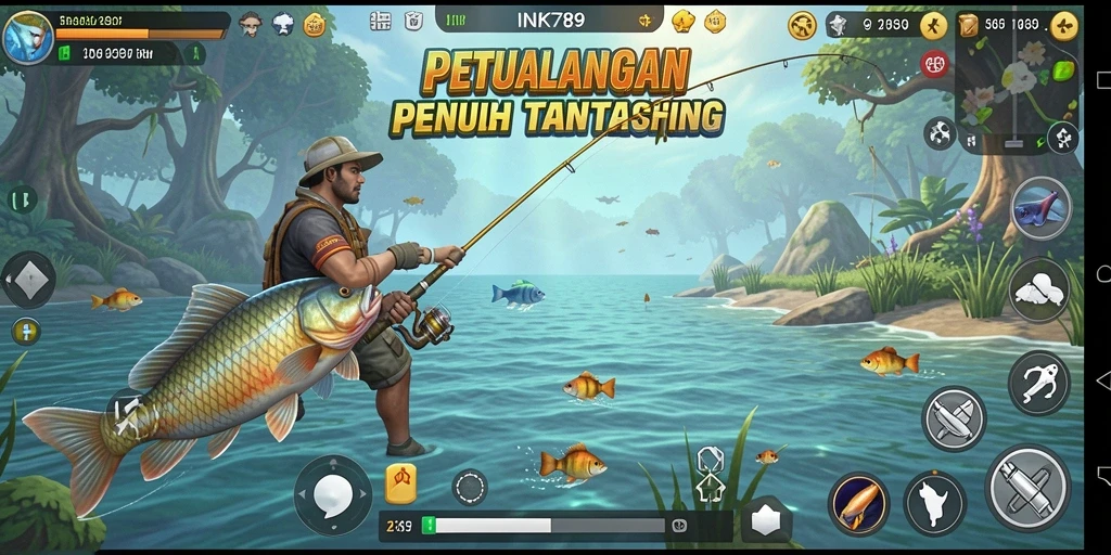 Tampilan gameplay INK789 dengan pengalaman memancing yang seru.