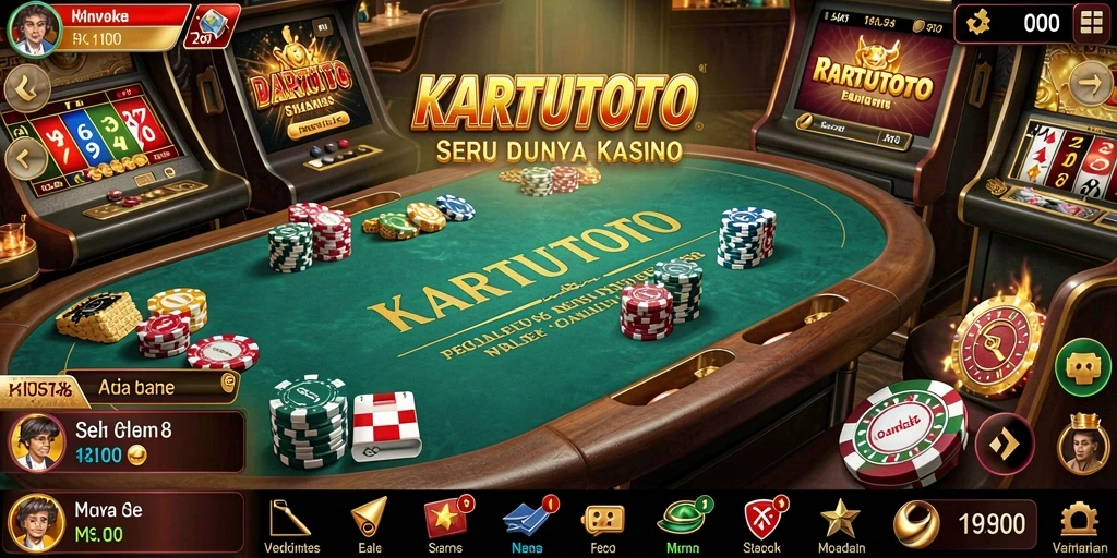 Tampilan gameplay seru KARTUTOTO dengan berbagai permainan Kasino.