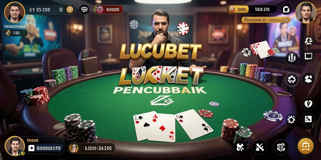 Tampilan menarik dari gameplay Poker di LUCUBET.
