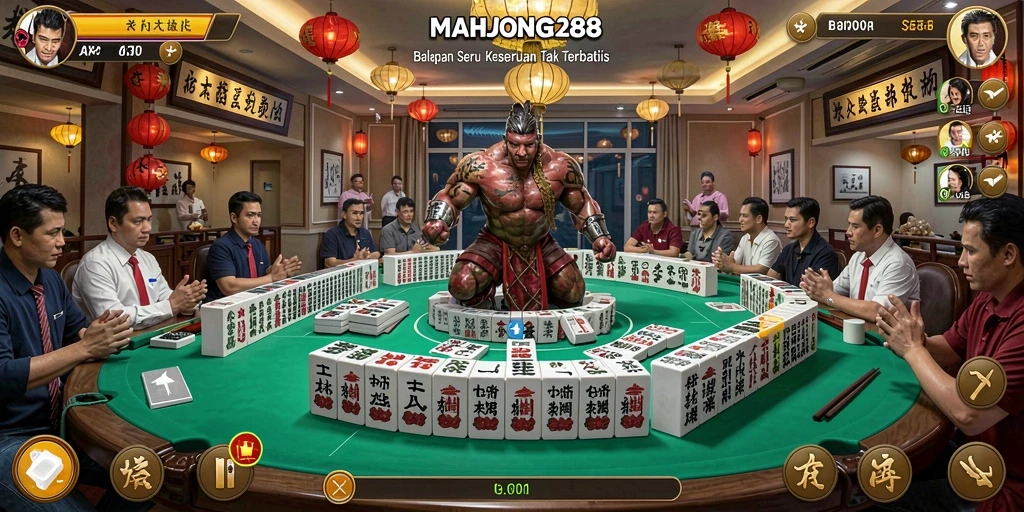 Tangkapan layar gameplay yang menggambarkan aksi balapan seru di MAHJONG288.