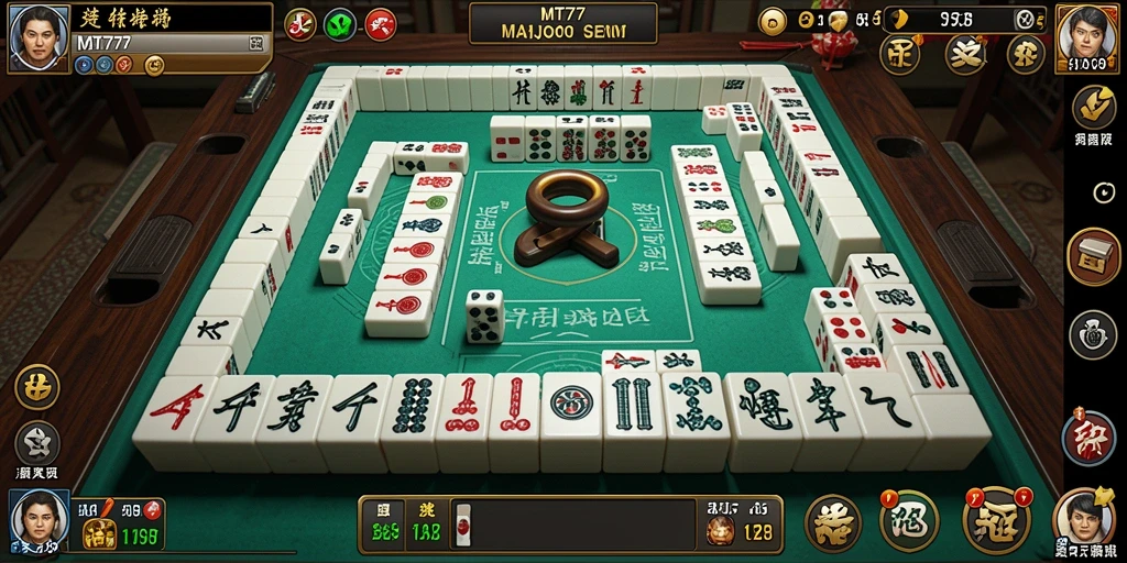 Tampilan gameplay seru di MT777 dengan elemen Mahjong yang menarik.