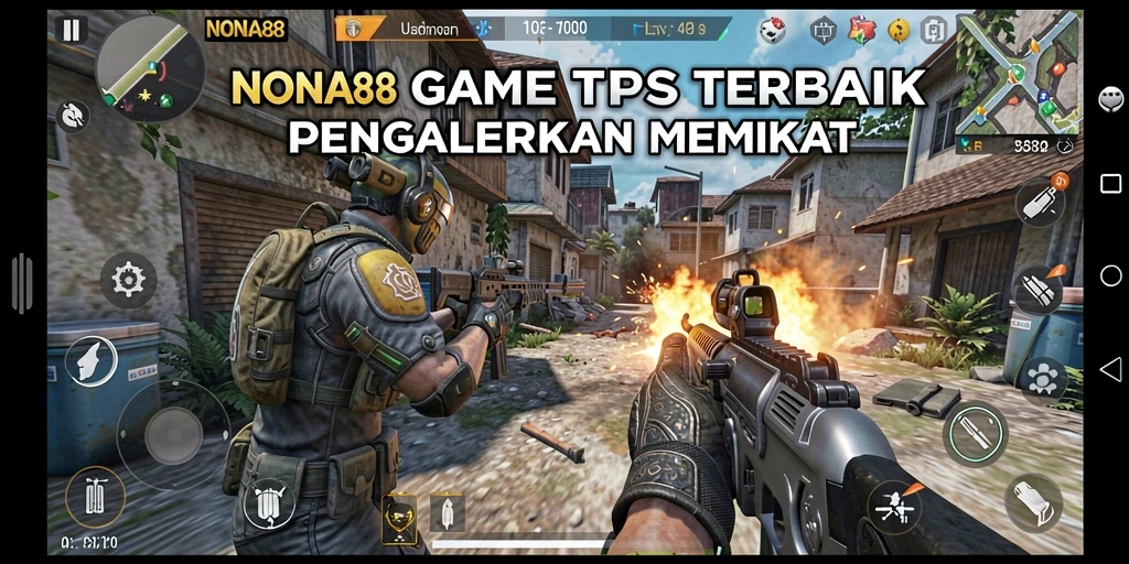 Gameplay NONA88 menampilkan aksi tembak-menembak yang mendebarkan.
