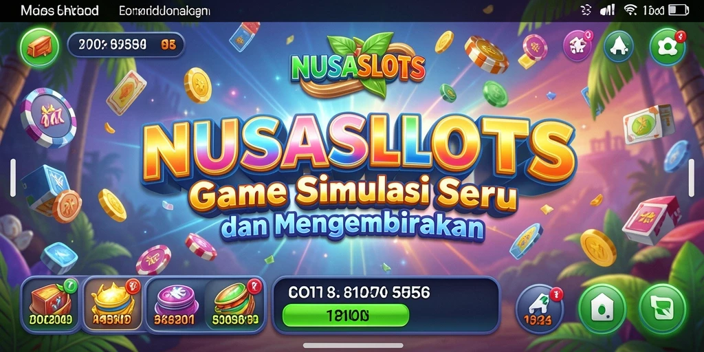 Tampilan menarik dan penuh warna dari gameplay NUSASLOTS.