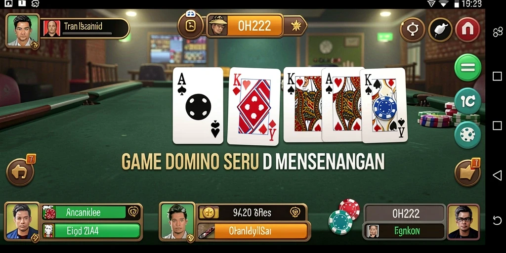 Screenshot gameplay Domino yang seru dan menantang.