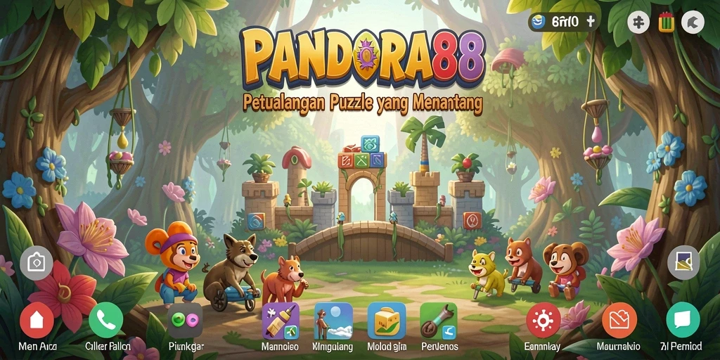 Tampilan gameplay PANDORA88 dengan tantangan Puzzle menarik.