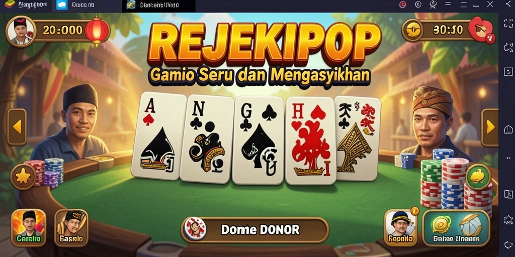 Tampilan gameplay seru dari REJEKIPOP yang menggoda.
