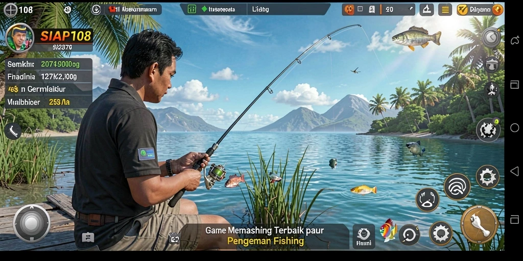 Tampilan gameplay SIAP108 dengan suasana memancing yang menakjubkan.