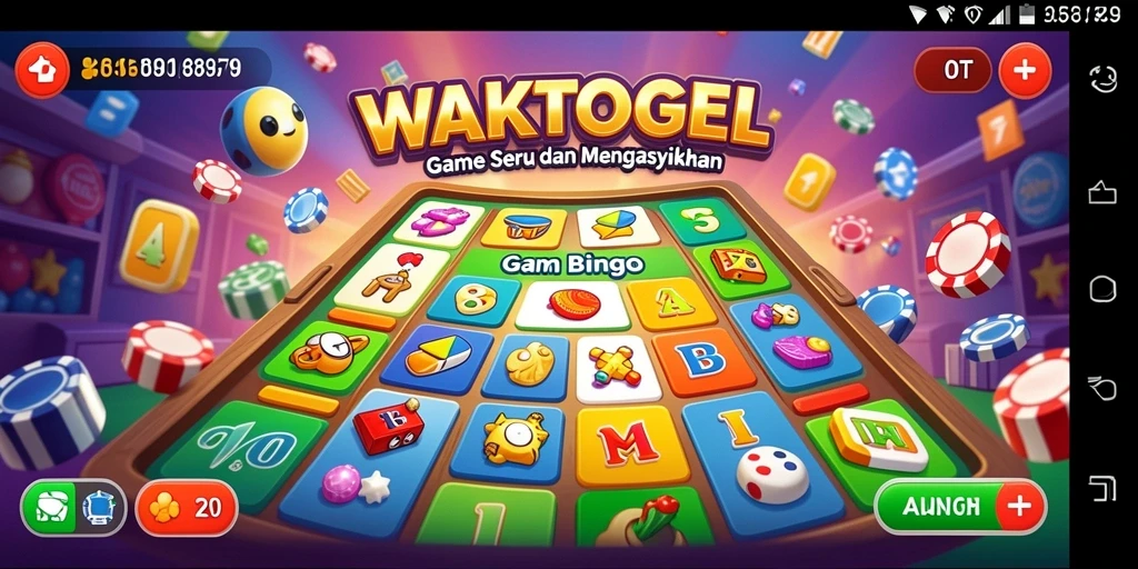 Screenshot gameplay WAKTOGEL menampilkan momen seru dalam permainan Bingo.